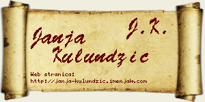 Janja Kulundžić vizit kartica